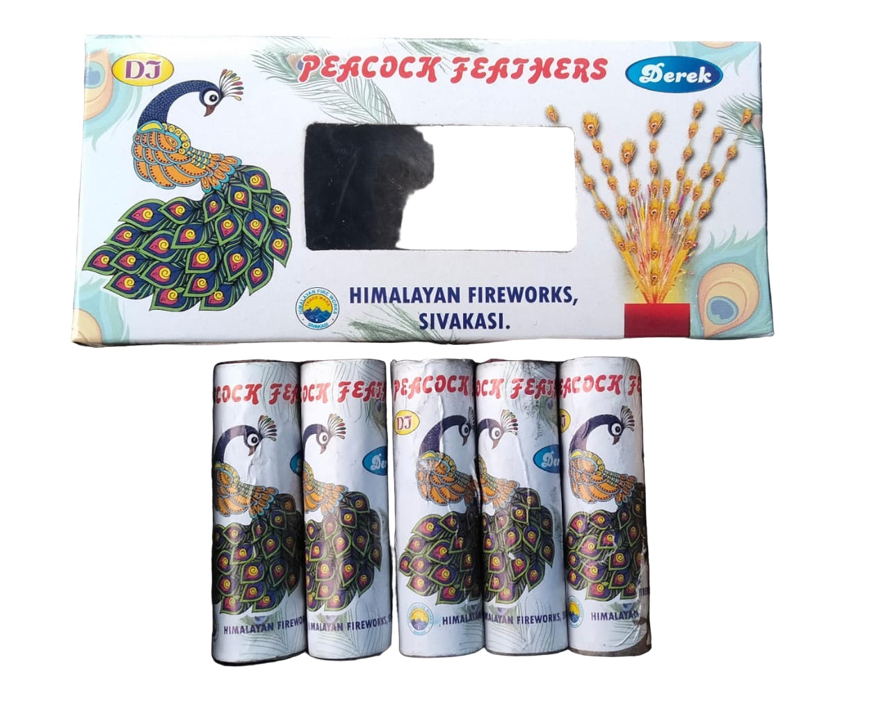 4F) Peacock Feather (5 Pcs)
