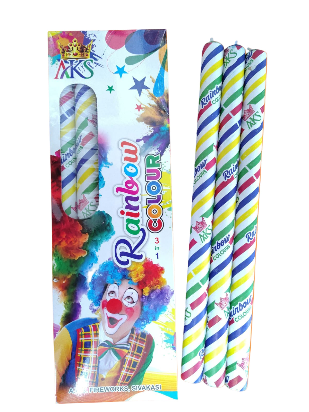 7X) rainbow colour smoke